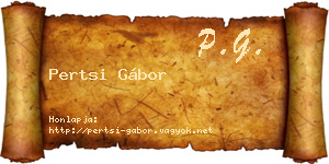 Pertsi Gábor névjegykártya